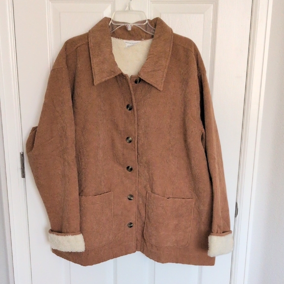 Boston Traders Jackets & Blazers - NWOT Boston Traders Brown Corduroy Shacket - XXL